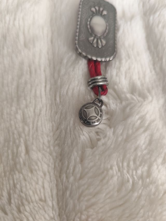 Colgante Viceroy Cuero Rojo y Plata