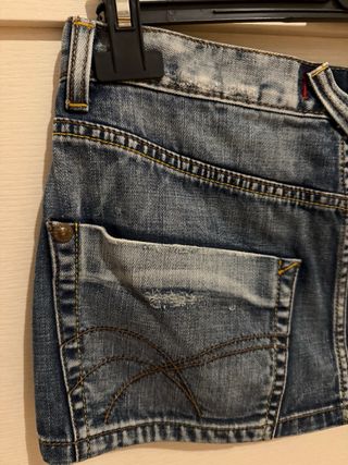 Minigonna jeans vita bassa