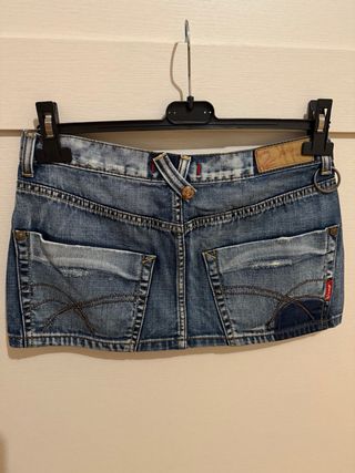 Minigonna jeans vita bassa