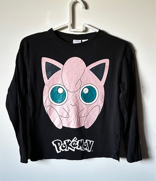 Camiseta Pokémon Negra Manga Larga