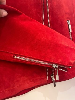 Cazadora ante roja Cortefiel talla S