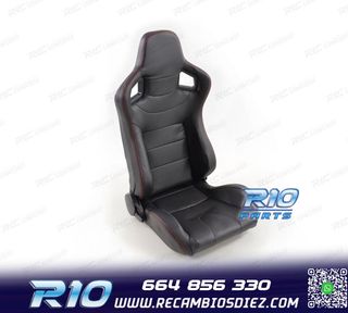 ASIENTO DEPORTIVO CARBONO SEMI BAQUET LOOK RS NEGRO