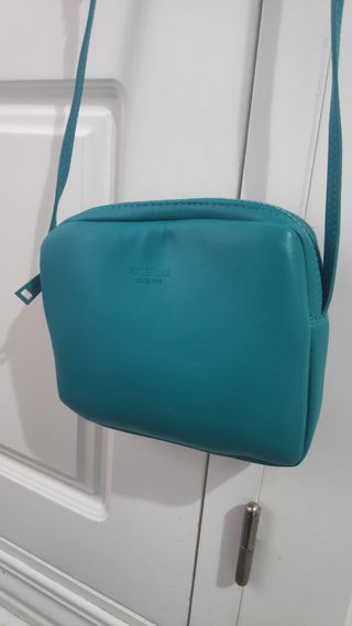 Bolso bandolera mini Pull and Bear azul verdoso