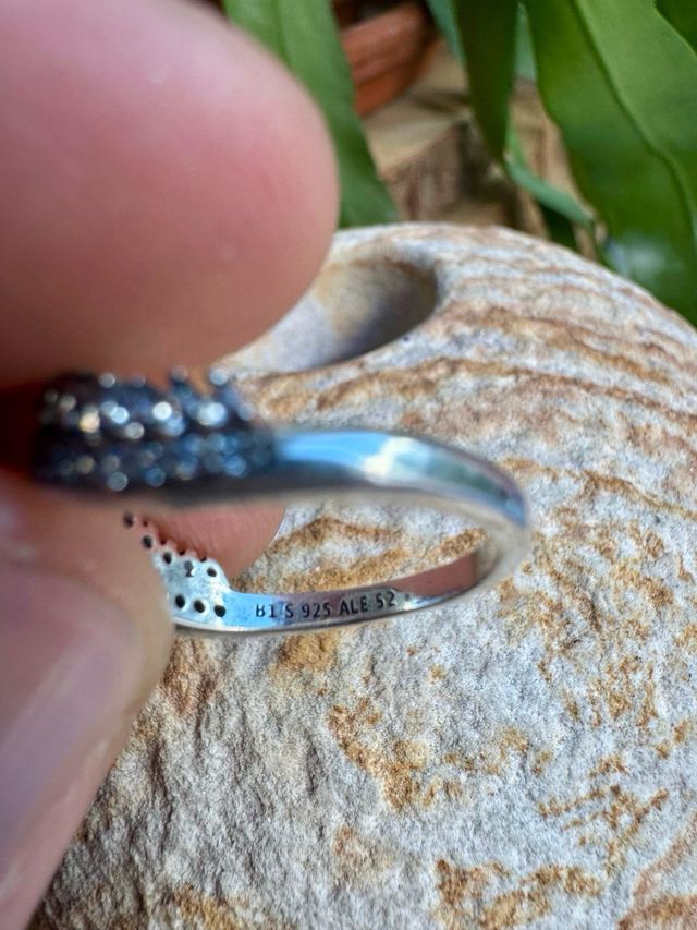 Anillo Plata 925 Esmeralda Natural Colombiana