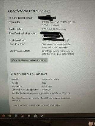 PC Intel i7-4790 3.60GHz 8GB RAM HD 4400