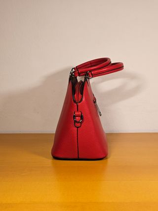 Borsetta rossa finta pelle con tracolla