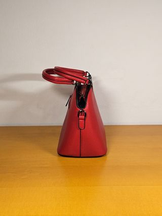 Borsetta rossa finta pelle con tracolla