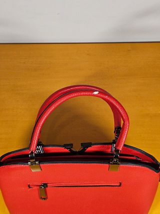 Borsetta rossa finta pelle con tracolla