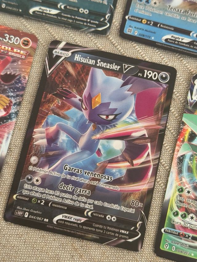 Lote 5 Cartas Pokémon V VMAX