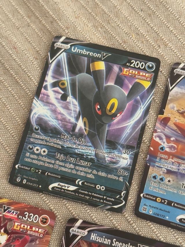 Lote 5 Cartas Pokémon V VMAX