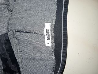 Pantalones elegantes grises mujer