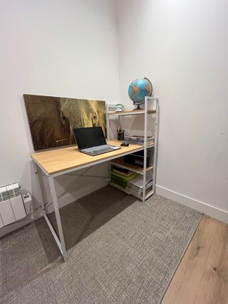 Mesa de estudio madera y metal