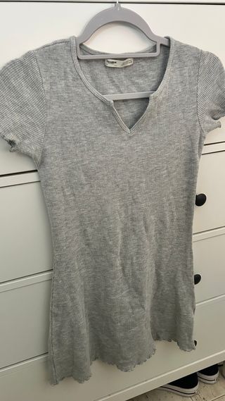 Vestido gris Pull&Bear talla S