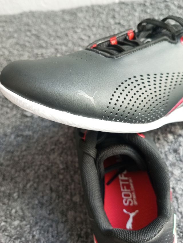 Zapatillas Puma Ferrari Drift Cat Negras Rojas
