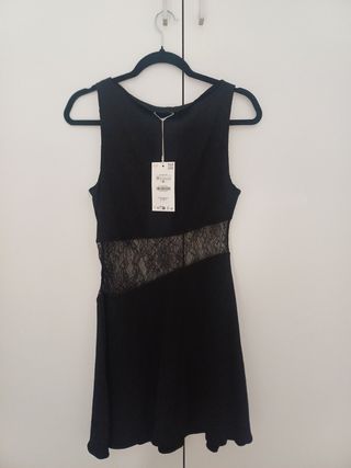 Abito nero Zara taglia M in pizzo