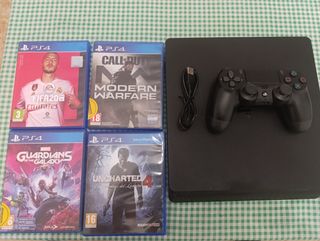 PS4 + Mando + 4 Juegos