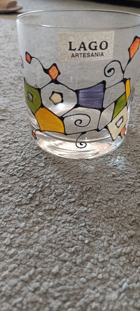 Set 6 Vasos Cristal Lago Artesania Edición Klimt