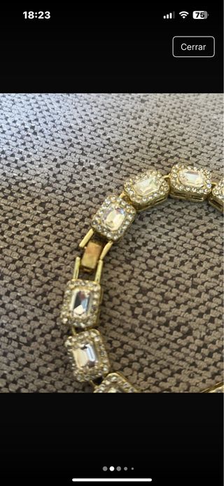Pulsera bisutería dorada 22cm