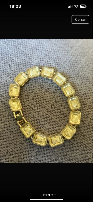 Pulsera bisutería dorada 22cm