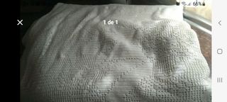 Colcha ganchillo hecha a mano cama 150