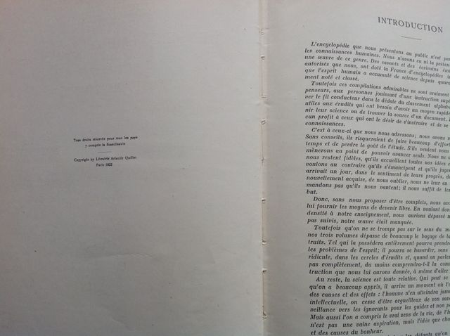 Antica Enciclopedia francese del 1922
