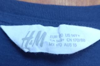 Camiseta H&M New State Azul Marino Talla M