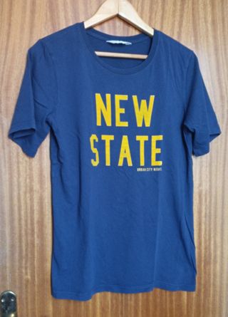 Camiseta H&M New State Azul Marino Talla M