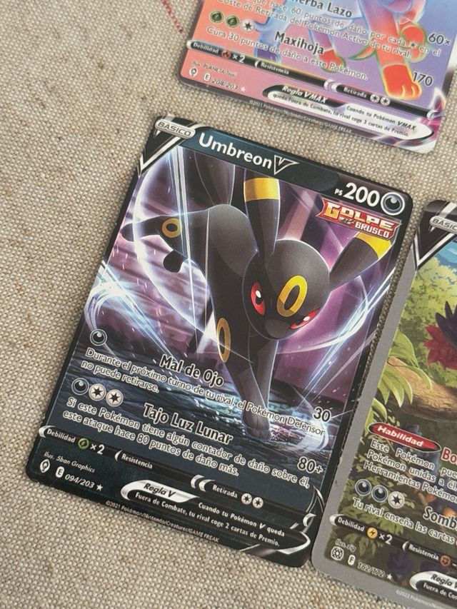 Lote de 6 cartas Pokémon V y VMAX