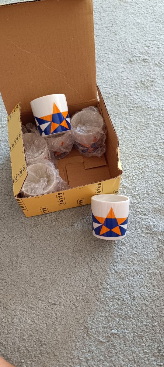 Vasos chupito porcelana Galos (6 uds)