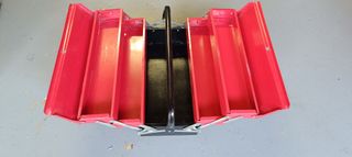 Caja de herramientas metálica roja 43 cm