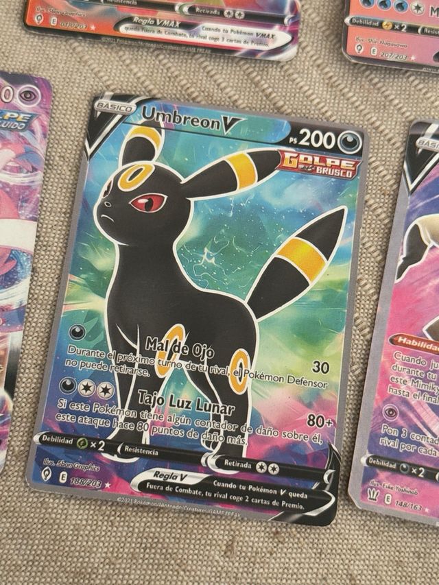 Lote 7 Cartas Pokémon V VMAX