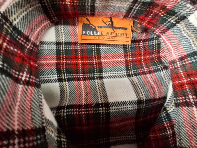 Camicia da uomo a quadri rossa e bianca