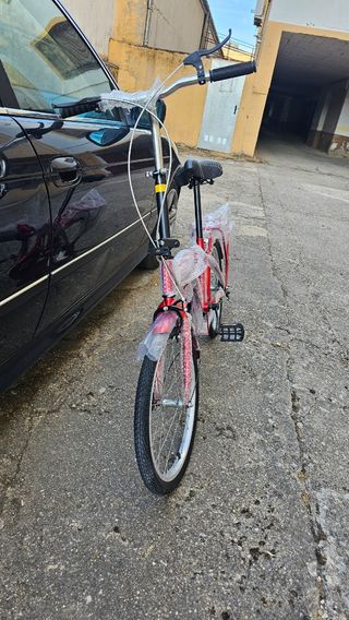 Bicicleta plegable roja
