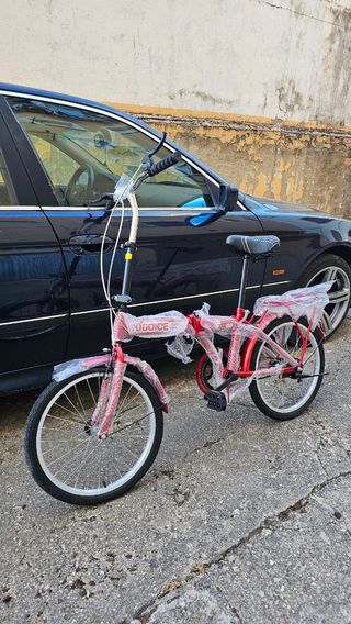 Bicicleta plegable roja