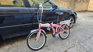 Bicicleta plegable roja