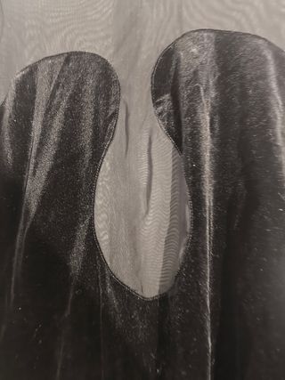 Vestido Bershka Negro XL Malla Terciopelo