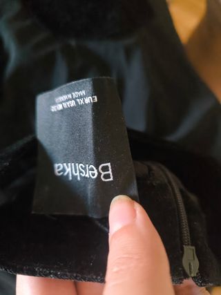 Vestido Bershka Negro XL Malla Terciopelo