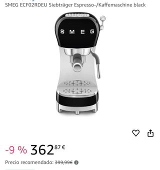 Cafetera Espresso SMEG Negra