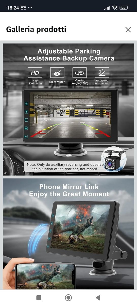 Autoradio 7 pollici CarPlay Android auto