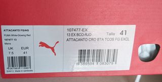 Botas de fútbol Puma Attacanto Talla 41