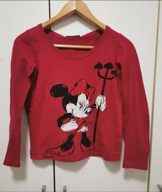 Camiseta Disney/Oysho Minnie Diabla Roja Talla XS