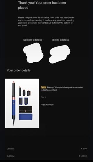 Dyson HS05 Blu Completo Lungo