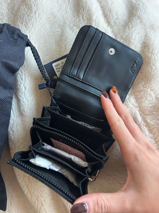 Cartera Armani Jeans Negra con Logo AJ