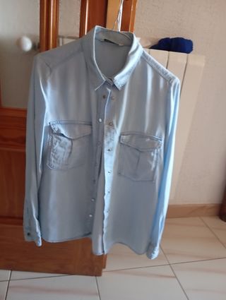 Camisa vaquera mujer azul