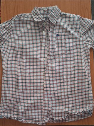 Camisa Cor Rayas Azules y Rojas Hombre