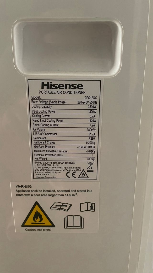 Aire Acondicionado frío/calor Portátil Hisense