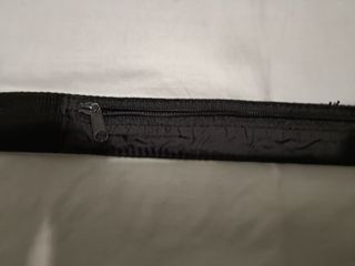 Cintura portafogli nera con zip interna