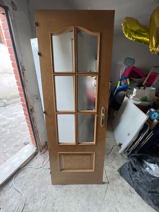 Puerta de paso madera derecha