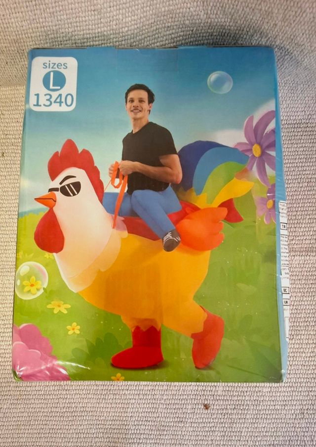 ¡Disfraz Hinchable Gallina Adulto nuevo!