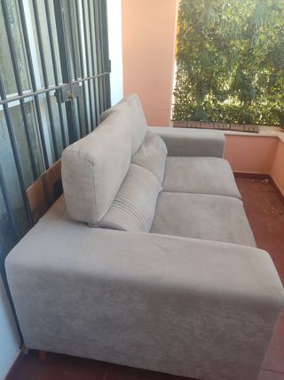 Sofá modular beige 2 plazas anchas